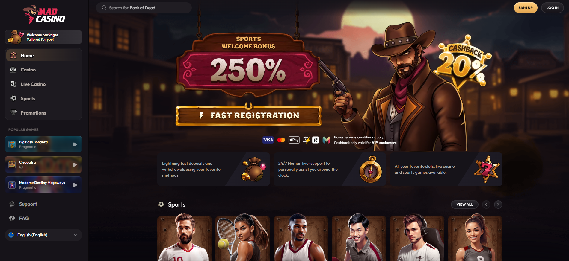 MadCasino Skærmbillede til computer